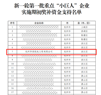 華新機(jī)電晉升國家重點(diǎn)“小巨人”啦！